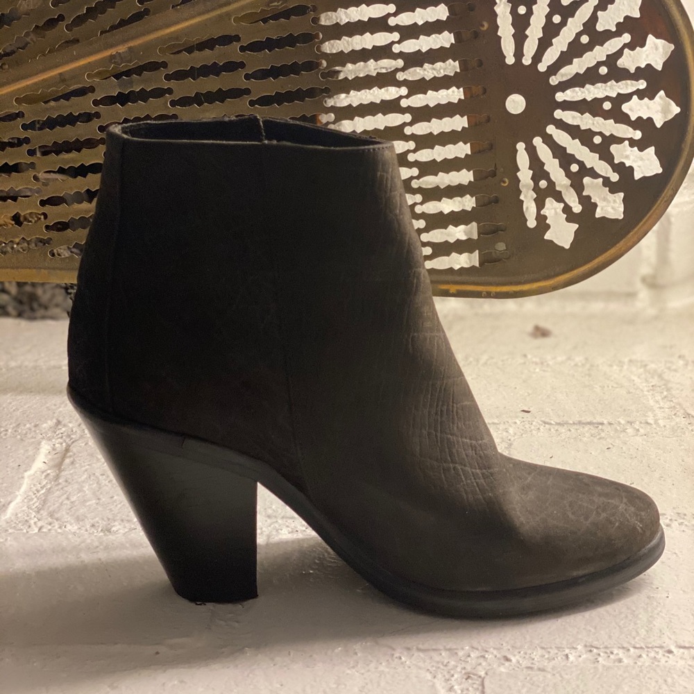 All Saints leather heeled bootie